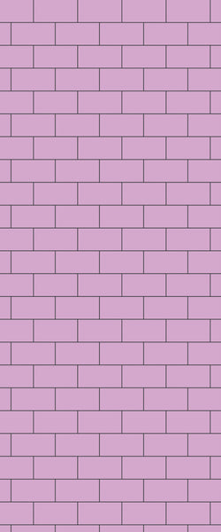 Pink Subway Tile Acrylic Shower Panel 2440mm x 1220mm ( 3mm Thick) - CladdTech