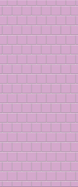 Pink Large Square's Tile Acrylic Shower Wall Panel 2440mm x 1220mm ( 3mm Thick) - CladdTech