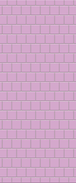Pink Large Square's Tile Acrylic Shower Wall Panel 2440mm x 1220mm ( 3mm Thick) - CladdTech