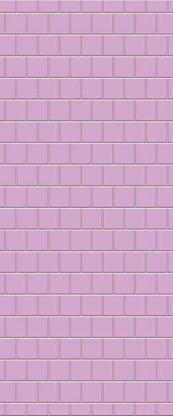 Pink Large Square's Tile Acrylic Shower Wall Panel 2440mm x 1220mm ( 3mm Thick) - CladdTech