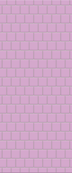 Pink Large Square's Tile Acrylic Shower Wall Panel 2440mm x 1220mm ( 3mm Thick) - CladdTech