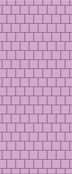 Pink Large Square's Tile Acrylic Shower Wall Panel 2440mm x 1220mm ( 3mm Thick) - CladdTech