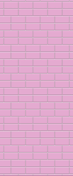 Pink Brickbond Tile Acrylic Shower Wall Panel 2440mm x 1220mm ( 3mm Thick) - CladdTech