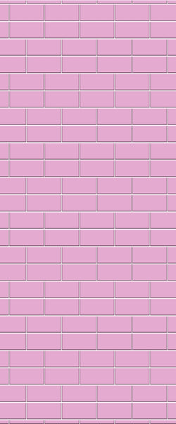 Pink Brickbond Tile Acrylic Shower Wall Panel 2440mm x 1220mm ( 3mm Thick) - CladdTech