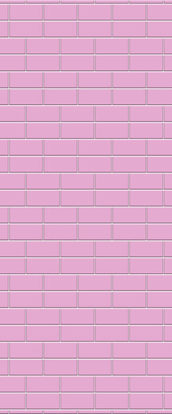 Pink Brickbond Tile Acrylic Shower Wall Panel 2440mm x 1220mm ( 3mm Thick) - CladdTech