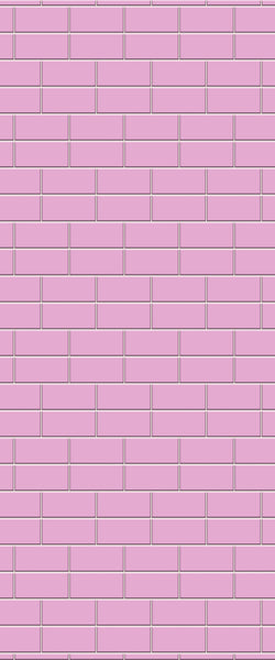Pink Brickbond Tile Acrylic Shower Wall Panel 2440mm x 1220mm ( 3mm Thick) - CladdTech