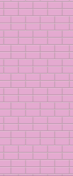 Pink Brickbond Tile Acrylic Shower Wall Panel 2440mm x 1220mm ( 3mm Thick) - CladdTech