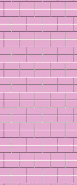 Pink Brickbond Tile Acrylic Shower Wall Panel 2440mm x 1220mm ( 3mm Thick) - CladdTech