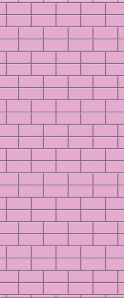 Pink Brickbond Tile Acrylic Shower Wall Panel 2440mm x 1220mm ( 3mm Thick) - CladdTech
