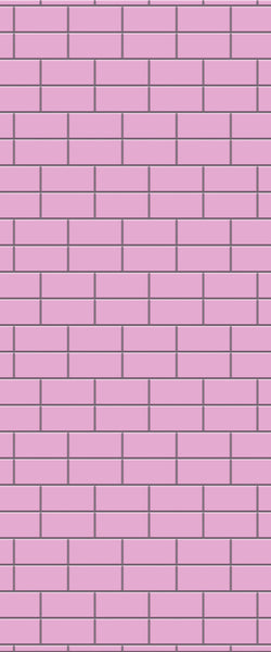 Pink Brickbond Tile Acrylic Shower Wall Panel 2440mm x 1220mm ( 3mm Thick) - CladdTech
