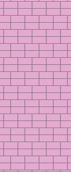 Pink Brickbond Tile Acrylic Shower Wall Panel 2440mm x 1220mm ( 3mm Thick) - CladdTech