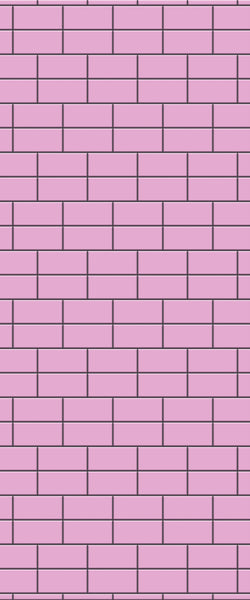 Pink Brickbond Tile Acrylic Shower Wall Panel 2440mm x 1220mm ( 3mm Thick) - CladdTech
