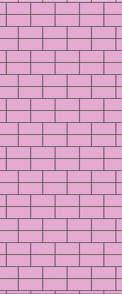 Pink Brickbond Tile Acrylic Shower Wall Panel 2440mm x 1220mm ( 3mm Thick) - CladdTech