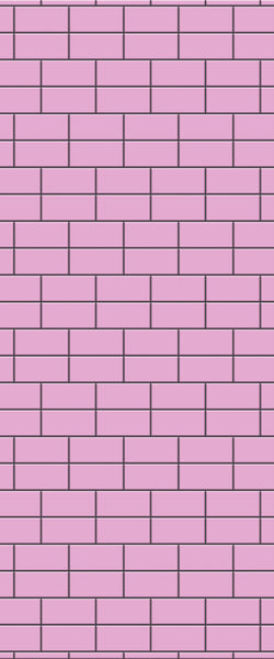 Pink Brickbond Tile Acrylic Shower Wall Panel 2440mm x 1220mm ( 3mm Thick) - CladdTech