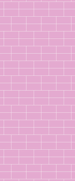 Pink Brickbond Tile Acrylic Shower Wall Panel 2440mm x 1220mm ( 3mm Thick) - CladdTech