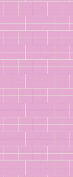 Pink Brickbond Tile Acrylic Shower Wall Panel 2440mm x 1220mm ( 3mm Thick) - CladdTech
