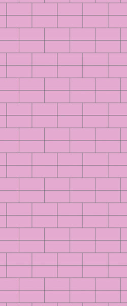 Pink Brickbond Tile Acrylic Shower Wall Panel 2440mm x 1220mm ( 3mm Thick) - CladdTech