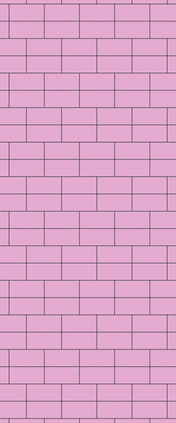 Pink Brickbond Tile Acrylic Shower Wall Panel 2440mm x 1220mm ( 3mm Thick) - CladdTech