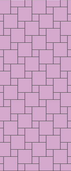 Pink Pin Wheel Tile Acrylic Shower Wall Panel 2440mm x 1220mm ( 3mm Thick) - CladdTech