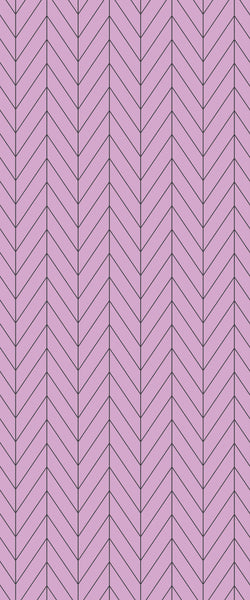 Pink Chevron Tile Acrylic Shower Wall Panel 2440mm x 1220mm ( 3mm Thick) - CladdTech