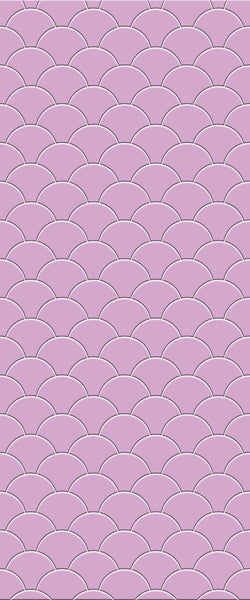 Pink Fishscales Tile Acrylic Shower Panel 2440mm x 1220mm (3mm Thick) - CladdTech