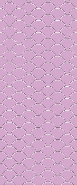 Pink Fishscales Tile Acrylic Shower Panel 2440mm x 1220mm (3mm Thick) - CladdTech