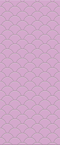 Pink Fishscales Tile Acrylic Shower Panel 2440mm x 1220mm (3mm Thick) - CladdTech