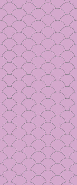 Pink Fishscales Tile Acrylic Shower Panel 2440mm x 1220mm (3mm Thick) - CladdTech