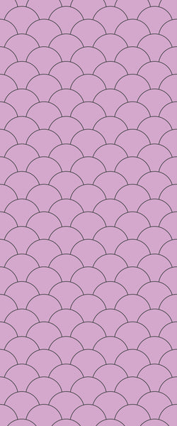 Pink Fishscales Tile Acrylic Shower Panel 2440mm x 1220mm (3mm Thick) - CladdTech