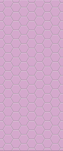 Pink Hexagon Tile Acrylic Wall Panel 2440mm x 1220mm (3mm Thick) - CladdTech