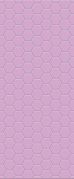 Pink Hexagon Tile Acrylic Wall Panel 2440mm x 1220mm (3mm Thick) - CladdTech