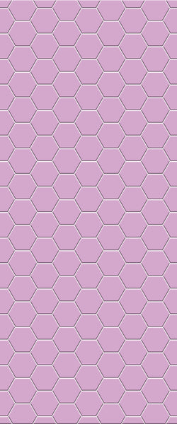 Pink Hexagon Tile Acrylic Wall Panel 2440mm x 1220mm (3mm Thick) - CladdTech