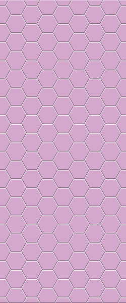 Pink Hexagon Tile Acrylic Wall Panel 2440mm x 1220mm (3mm Thick) - CladdTech