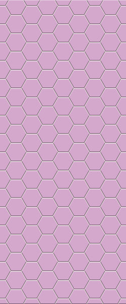Pink Hexagon Tile Acrylic Wall Panel 2440mm x 1220mm (3mm Thick) - CladdTech