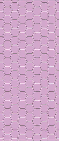 Pink Hexagon Tile Acrylic Wall Panel 2440mm x 1220mm (3mm Thick) - CladdTech