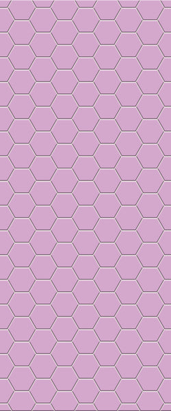 Pink Hexagon Tile Acrylic Wall Panel 2440mm x 1220mm (3mm Thick) - CladdTech