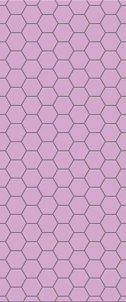Pink Hexagon Tile Acrylic Wall Panel 2440mm x 1220mm (3mm Thick) - CladdTech