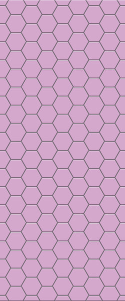 Pink Hexagon Tile Acrylic Wall Panel 2440mm x 1220mm (3mm Thick) - CladdTech