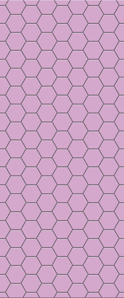 Pink Hexagon Tile Acrylic Wall Panel 2440mm x 1220mm (3mm Thick) - CladdTech