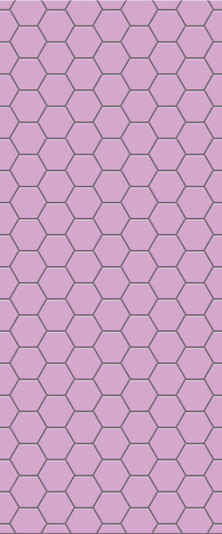 Pink Hexagon Tile Acrylic Wall Panel 2440mm x 1220mm (3mm Thick) - CladdTech