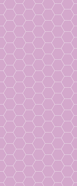 Pink Hexagon Tile Acrylic Wall Panel 2440mm x 1220mm (3mm Thick) - CladdTech
