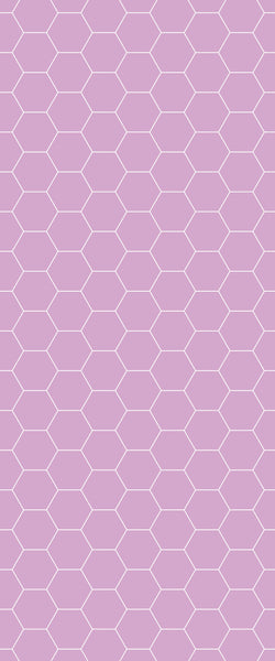 Pink Hexagon Tile Acrylic Wall Panel 2440mm x 1220mm (3mm Thick) - CladdTech