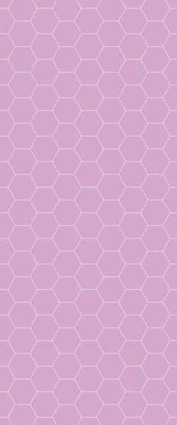 Pink Hexagon Tile Acrylic Wall Panel 2440mm x 1220mm (3mm Thick) - CladdTech
