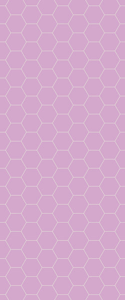 Pink Hexagon Tile Acrylic Wall Panel 2440mm x 1220mm (3mm Thick) - CladdTech