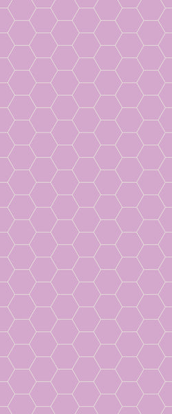 Pink Hexagon Tile Acrylic Wall Panel 2440mm x 1220mm (3mm Thick) - CladdTech