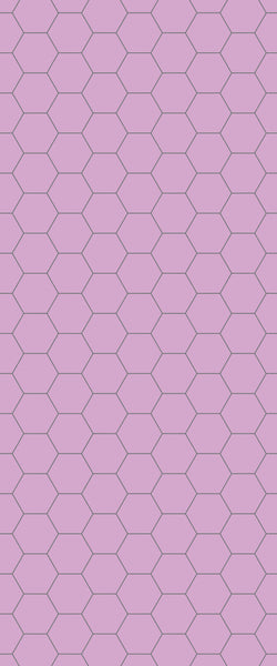 Pink Hexagon Tile Acrylic Wall Panel 2440mm x 1220mm (3mm Thick) - CladdTech