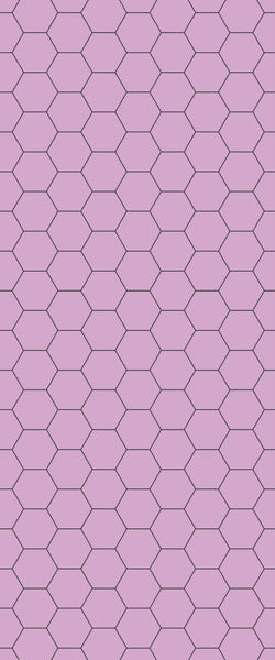 Pink Hexagon Tile Acrylic Wall Panel 2440mm x 1220mm (3mm Thick) - CladdTech