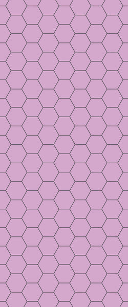 Pink Hexagon Tile Acrylic Wall Panel 2440mm x 1220mm (3mm Thick) - CladdTech