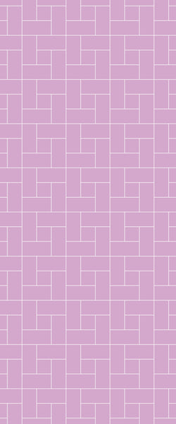 Pink Windmill Tile Acrylic Shower Panel 2440mm x 1220mm ( 3mm Thick) - CladdTech