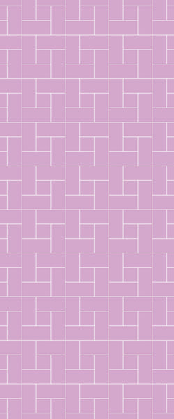 Pink Windmill Tile Acrylic Shower Panel 2440mm x 1220mm ( 3mm Thick) - CladdTech